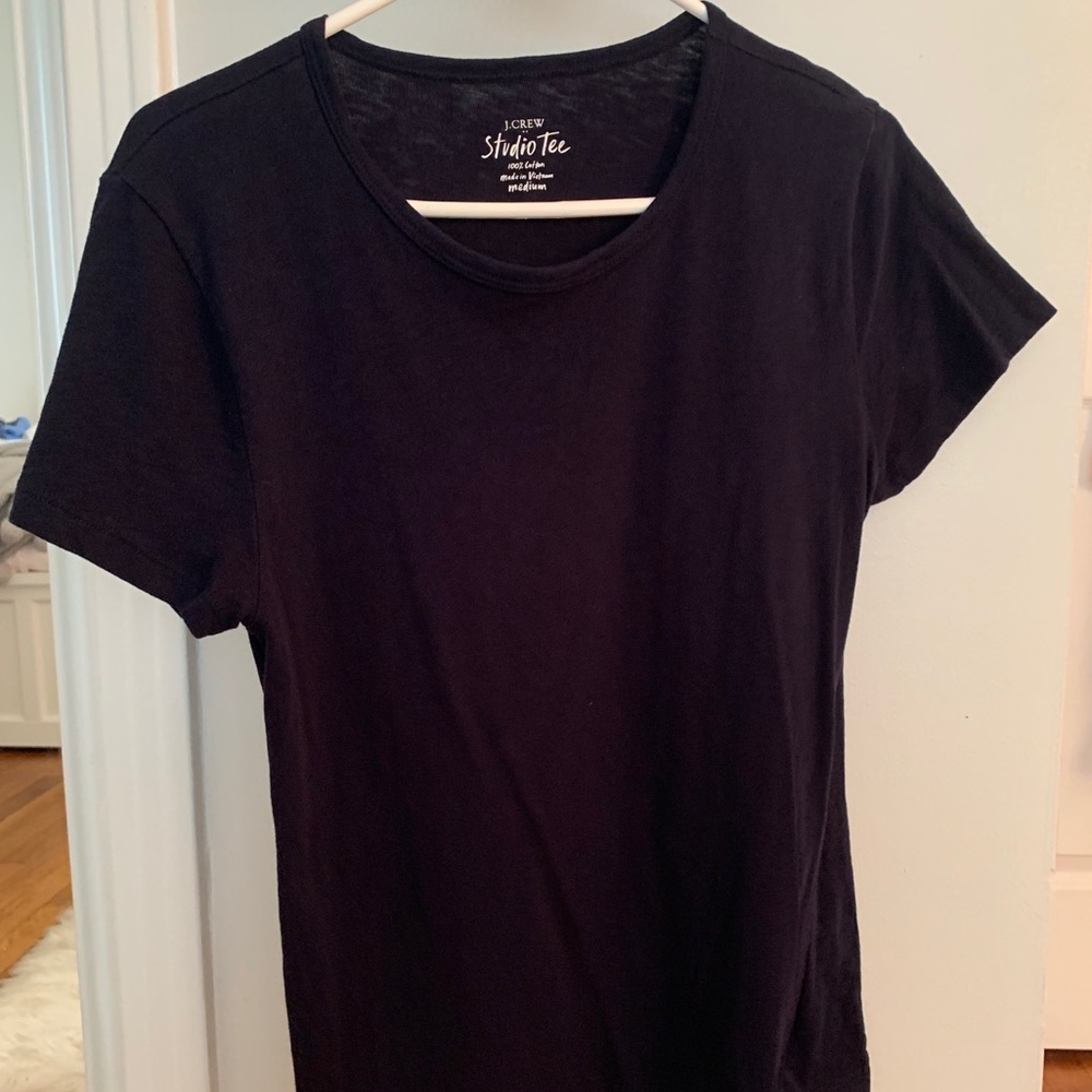 Navy blue jcrew studio tee